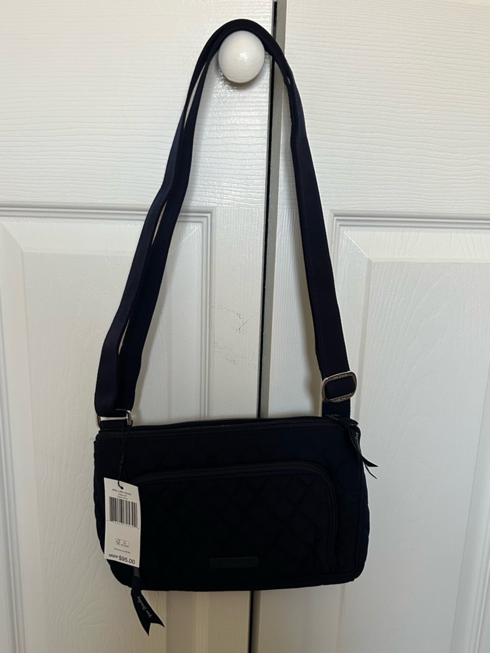 Vera Bradley RFID Little Hipster Navy Blue Bag